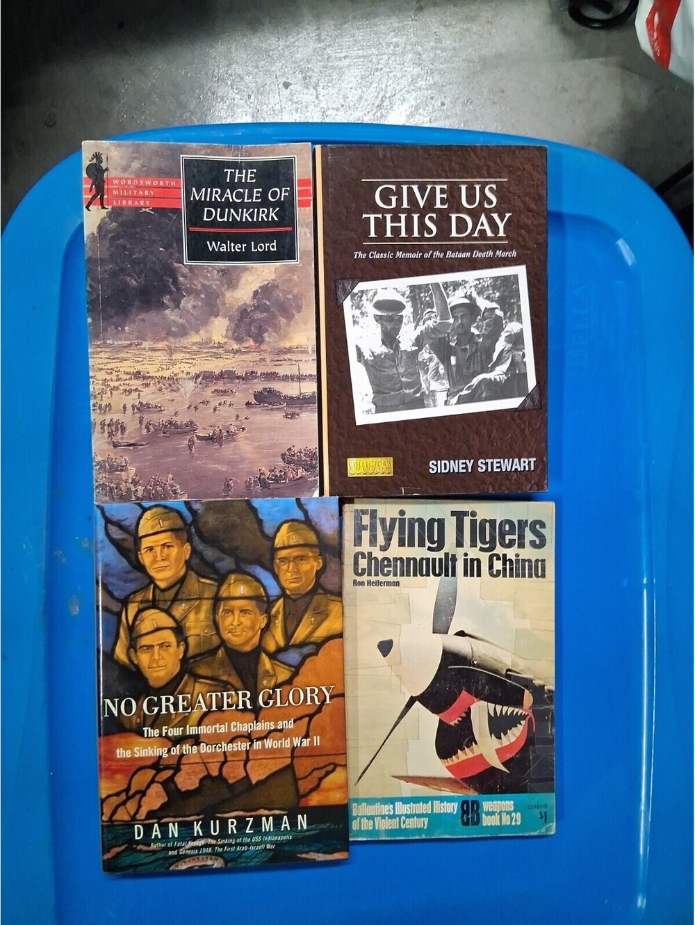 WW2 Lot Of 4 Books Flying Tigers, No Greater Glory, Give Us This Day Dunkirk